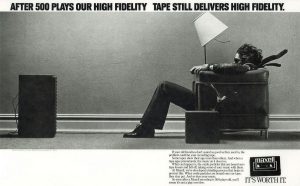 This Maxell cassette tape ad was famous in the 1980s