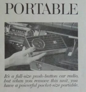 Delco automobile and portable radio combination